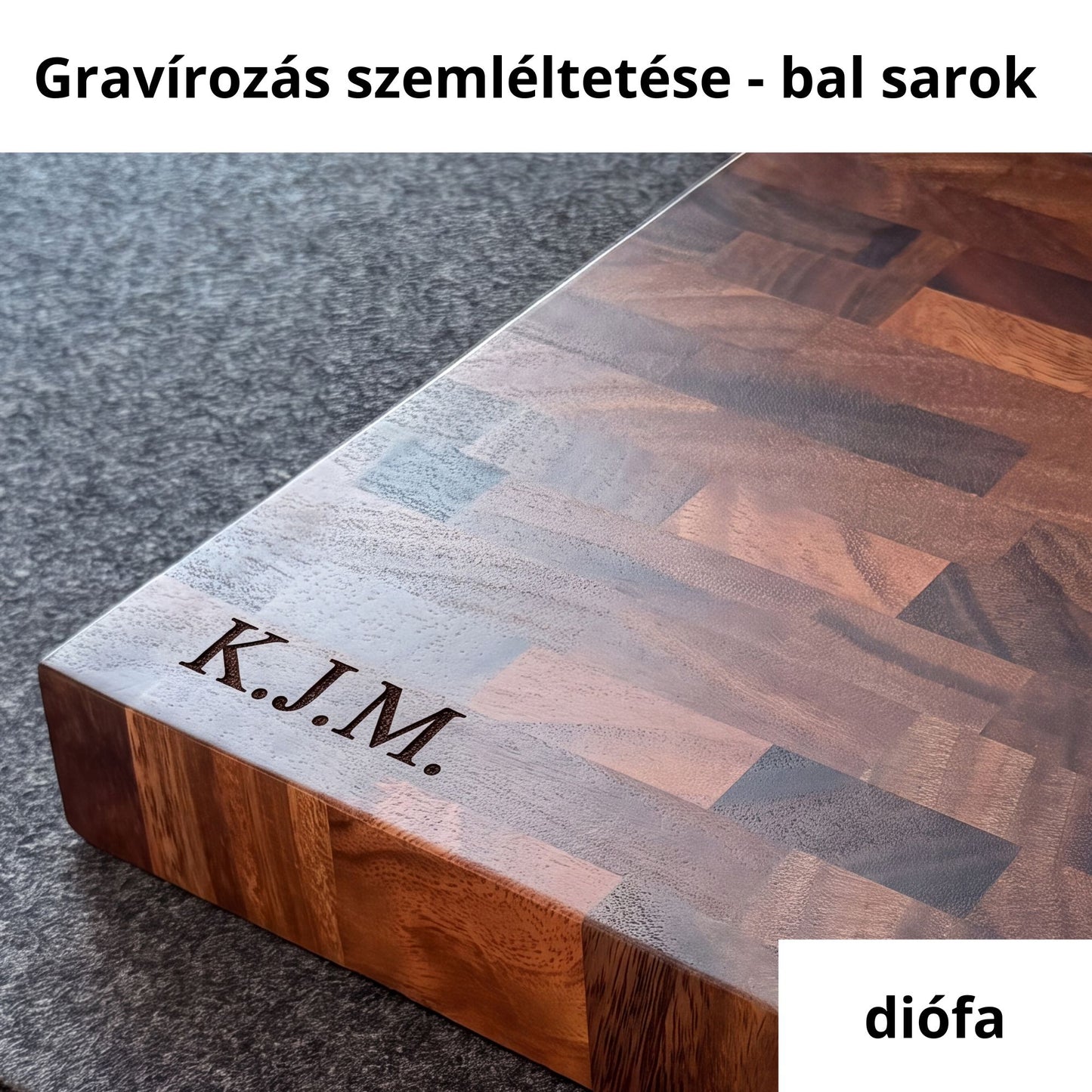 Huszárfa M02 - Kézzel készült prémium akácfa vágódeszka